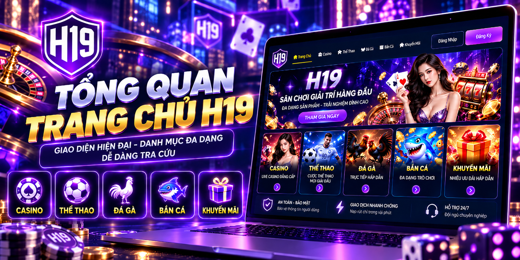 Tổng quan trang chủ H19 và các chuyên mục